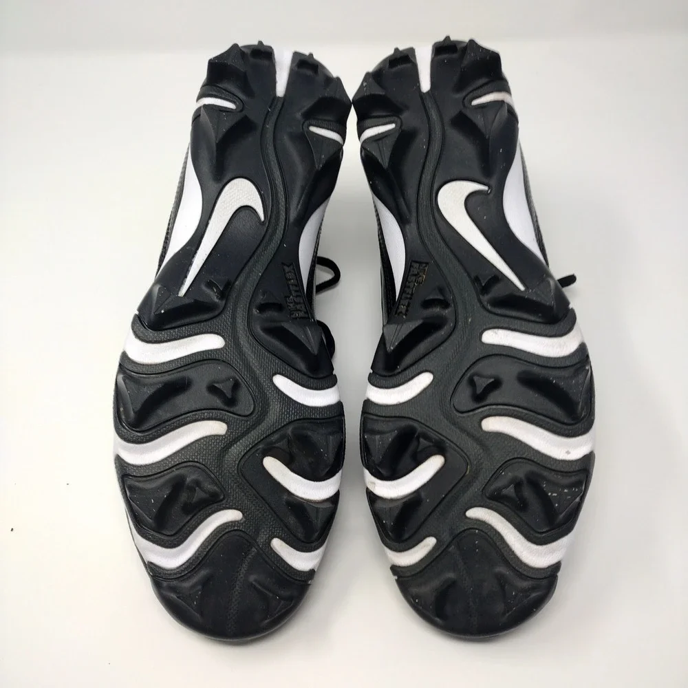 Nike Alpha Huarache 4 Keystone Low Baseball Cleats Black White FQ3875-001 8.5